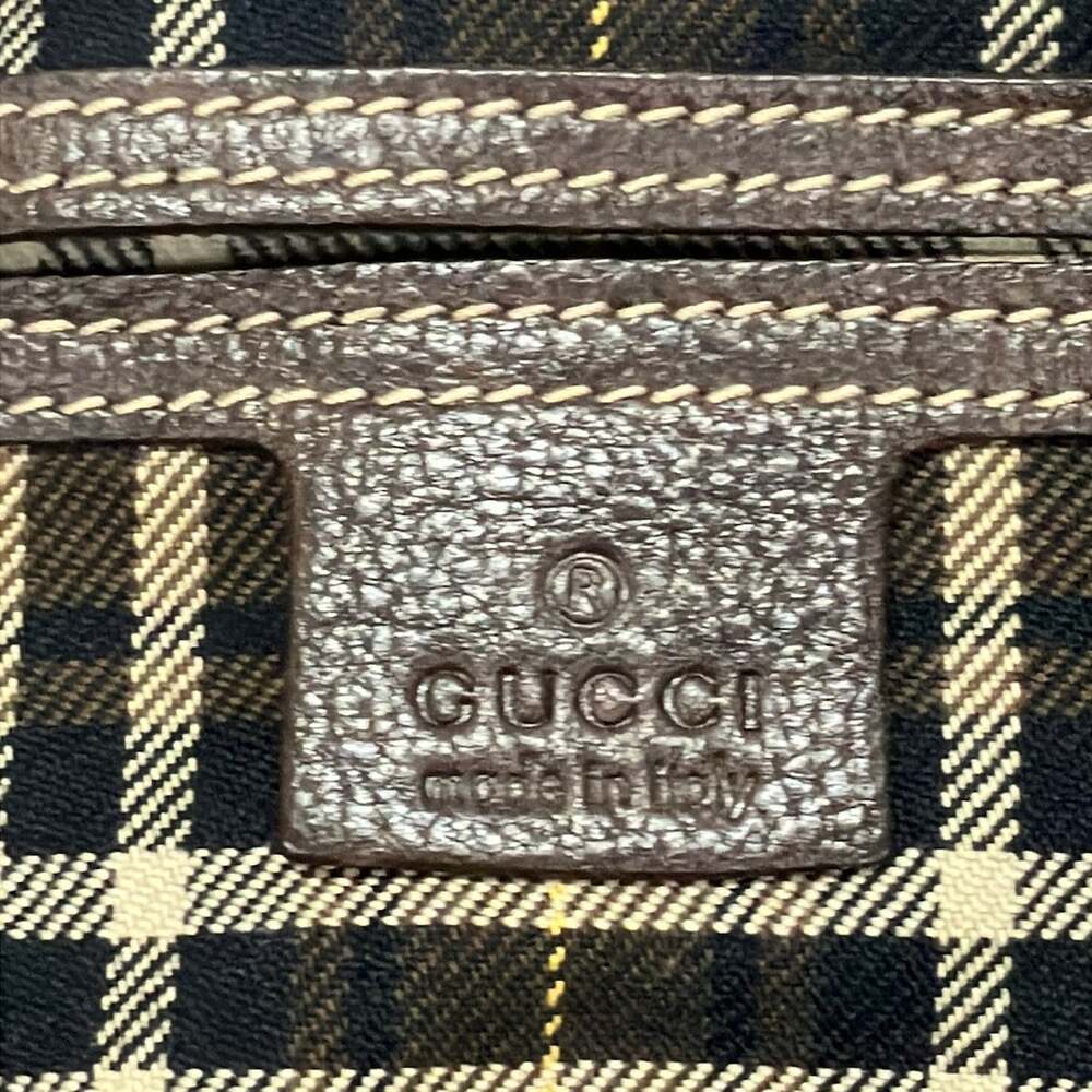 Gucci GG Boston Bag 201864 Dark Brown Bordeaux Jacquard Leather - Picture 9 of 13